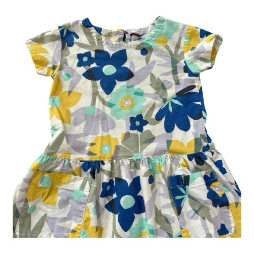 Tea Collection Blue, Yellow & Mint Floral Pocket Dress - Picture 2 of 4